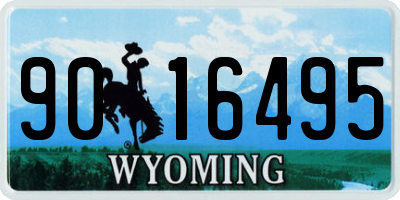 WY license plate 9016495