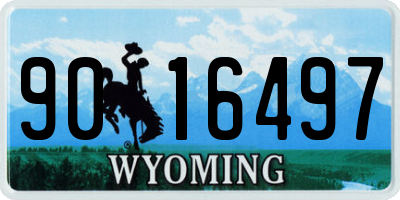 WY license plate 9016497