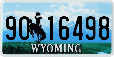 WY license plate 9016498