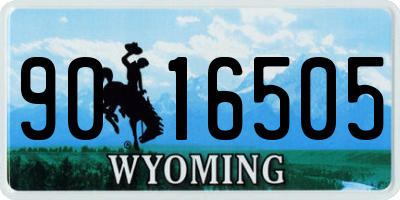 WY license plate 9016505