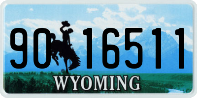 WY license plate 9016511