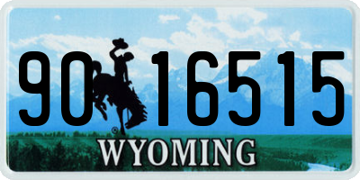 WY license plate 9016515