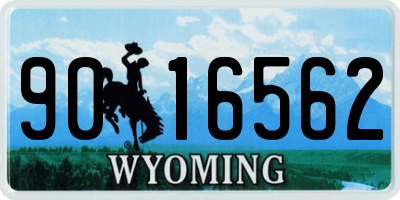 WY license plate 9016562