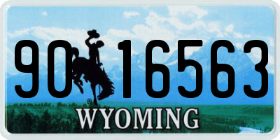 WY license plate 9016563