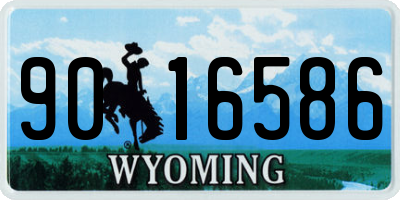 WY license plate 9016586
