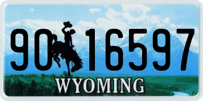 WY license plate 9016597