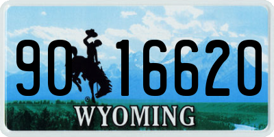 WY license plate 9016620