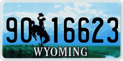 WY license plate 9016623