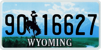 WY license plate 9016627