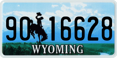 WY license plate 9016628