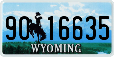 WY license plate 9016635