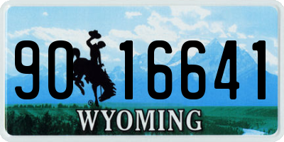 WY license plate 9016641