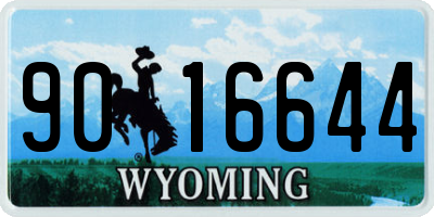 WY license plate 9016644