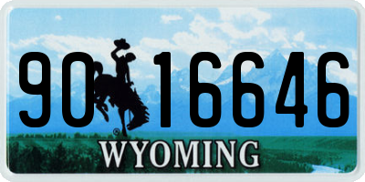 WY license plate 9016646