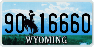 WY license plate 9016660