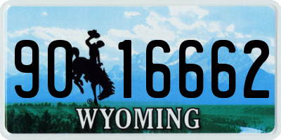 WY license plate 9016662