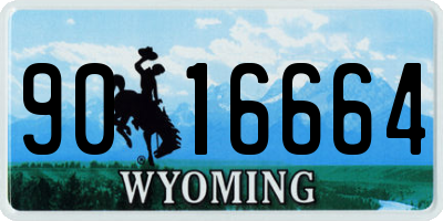 WY license plate 9016664