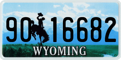 WY license plate 9016682