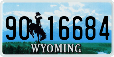 WY license plate 9016684