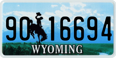 WY license plate 9016694
