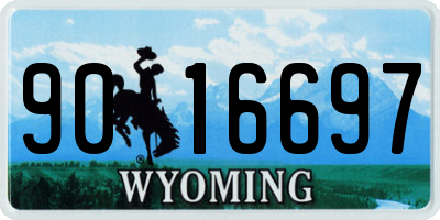 WY license plate 9016697