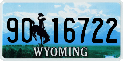 WY license plate 9016722