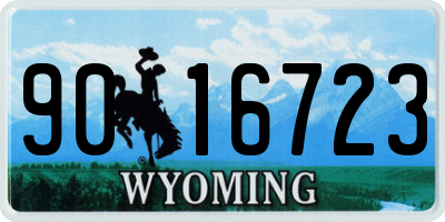 WY license plate 9016723