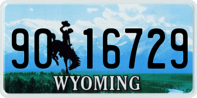 WY license plate 9016729