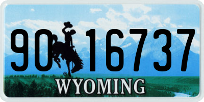 WY license plate 9016737
