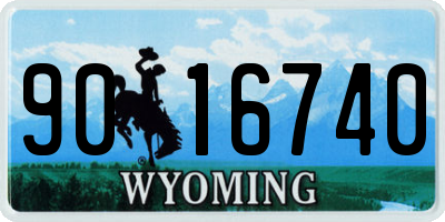 WY license plate 9016740