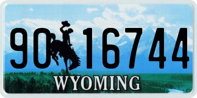 WY license plate 9016744