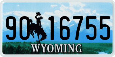 WY license plate 9016755