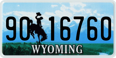 WY license plate 9016760