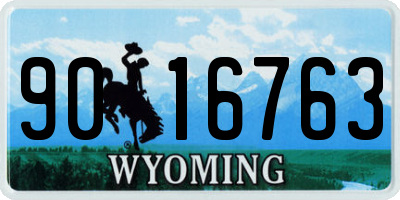 WY license plate 9016763