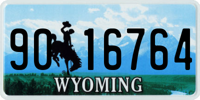 WY license plate 9016764