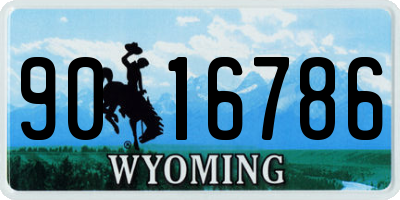 WY license plate 9016786