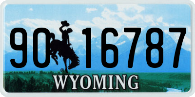 WY license plate 9016787