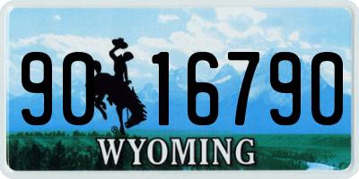 WY license plate 9016790