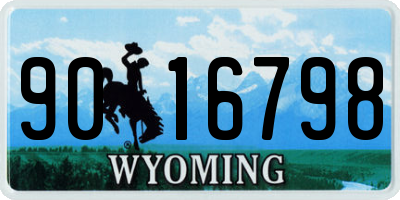 WY license plate 9016798
