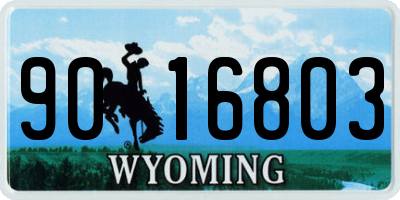 WY license plate 9016803