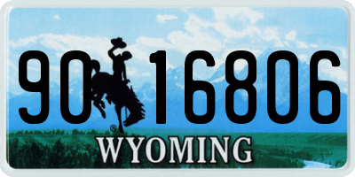 WY license plate 9016806