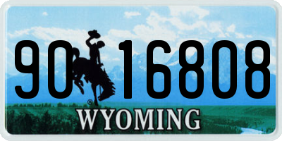 WY license plate 9016808
