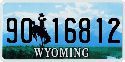 WY license plate 9016812