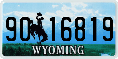 WY license plate 9016819