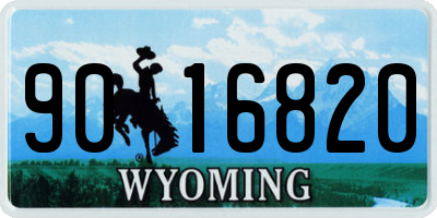 WY license plate 9016820