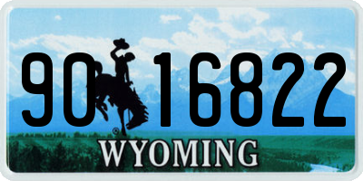 WY license plate 9016822