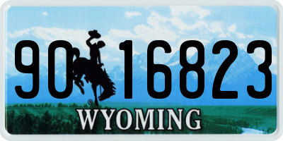 WY license plate 9016823