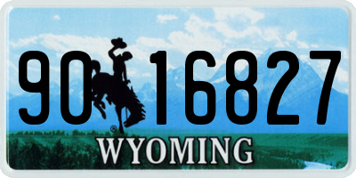 WY license plate 9016827
