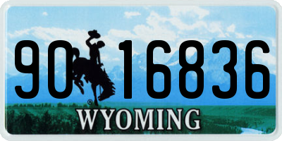 WY license plate 9016836