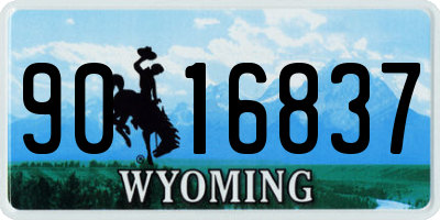 WY license plate 9016837